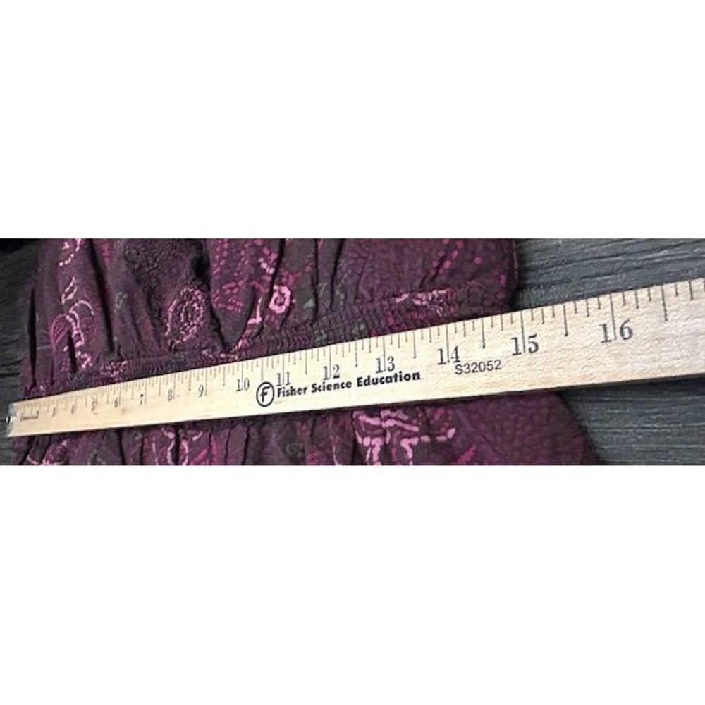 SONOMA Dress L Burgundy Paisley‎ Sleeveless Romantic Earthy Boho Cottagecore - Picture 7 of 16